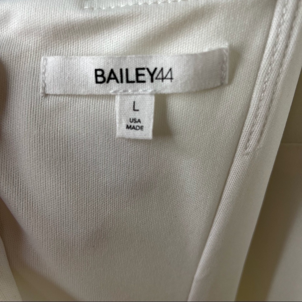 Bailey 44 Sheath Dress Ruffle Cap Sleeve White Size Large Bride Wedding - Picture 7 of 8